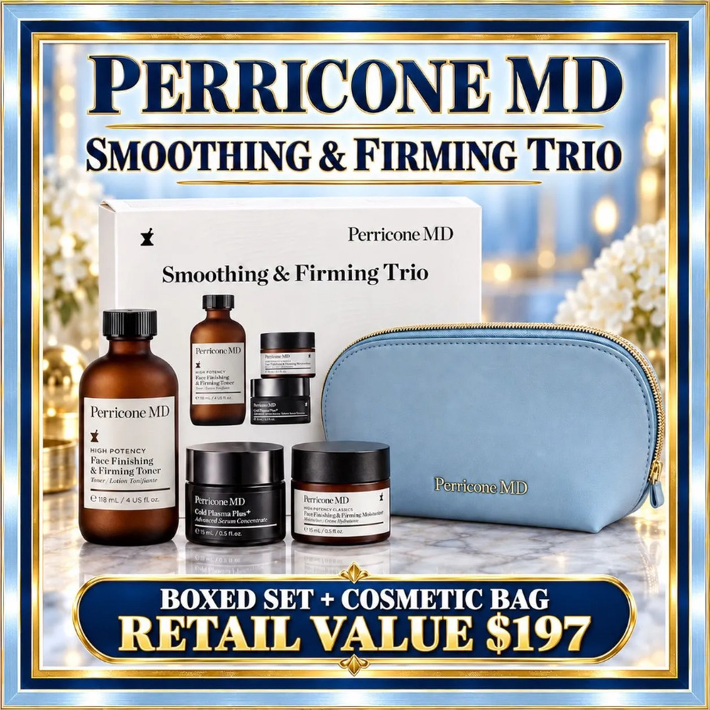 PERRICONE MD Smoothing & Firming Trio Box Gift Set + Cosmetics Bag